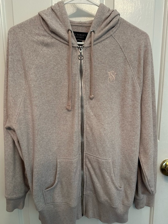 Victoria's Secret Tops - Victoria's Secret Full-Zip Logo Sweatshirt